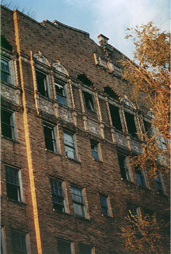 Gary, Indiana Ambassador Apartment Building masonry